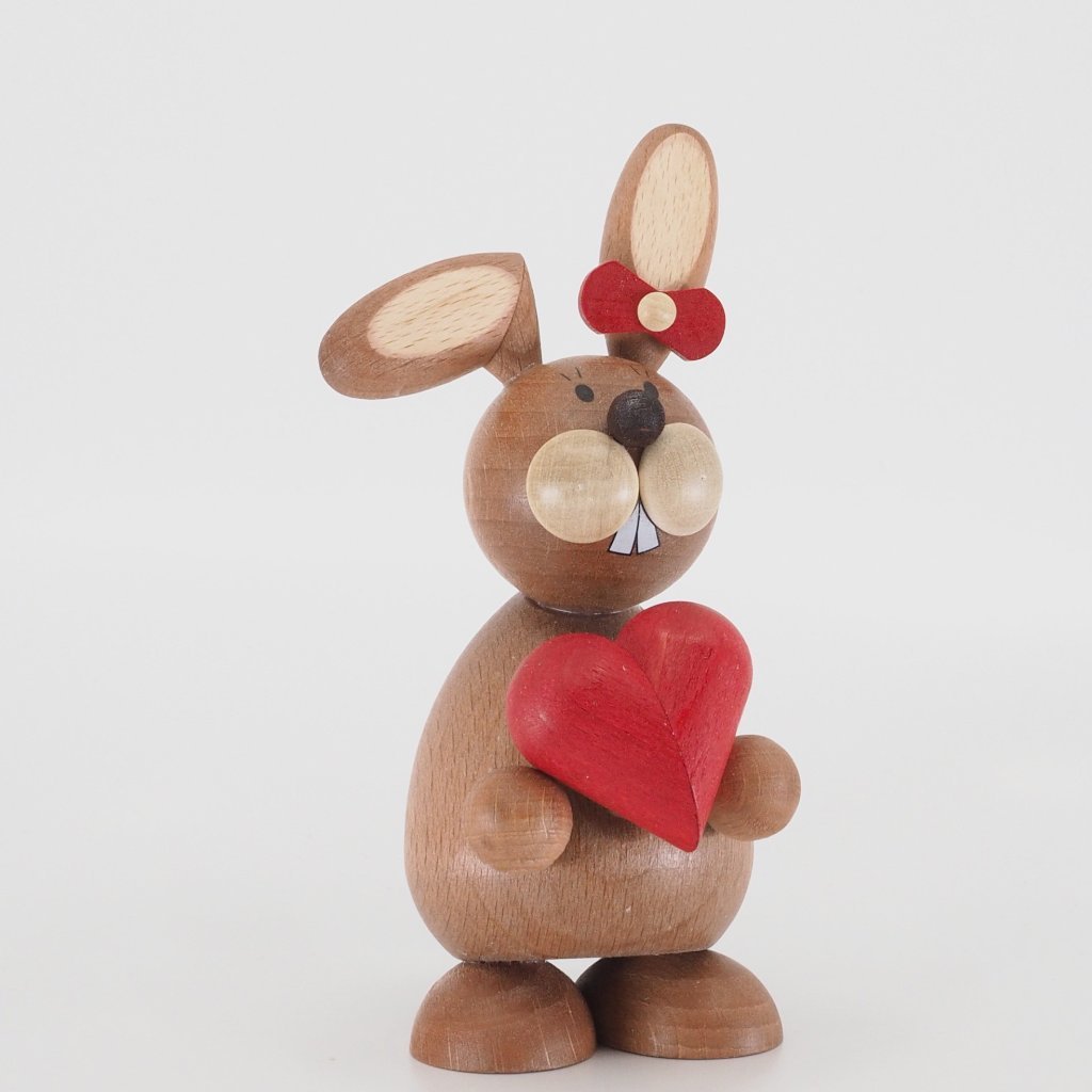 Osterhase Collectible - Bunny Girl with Love Heart